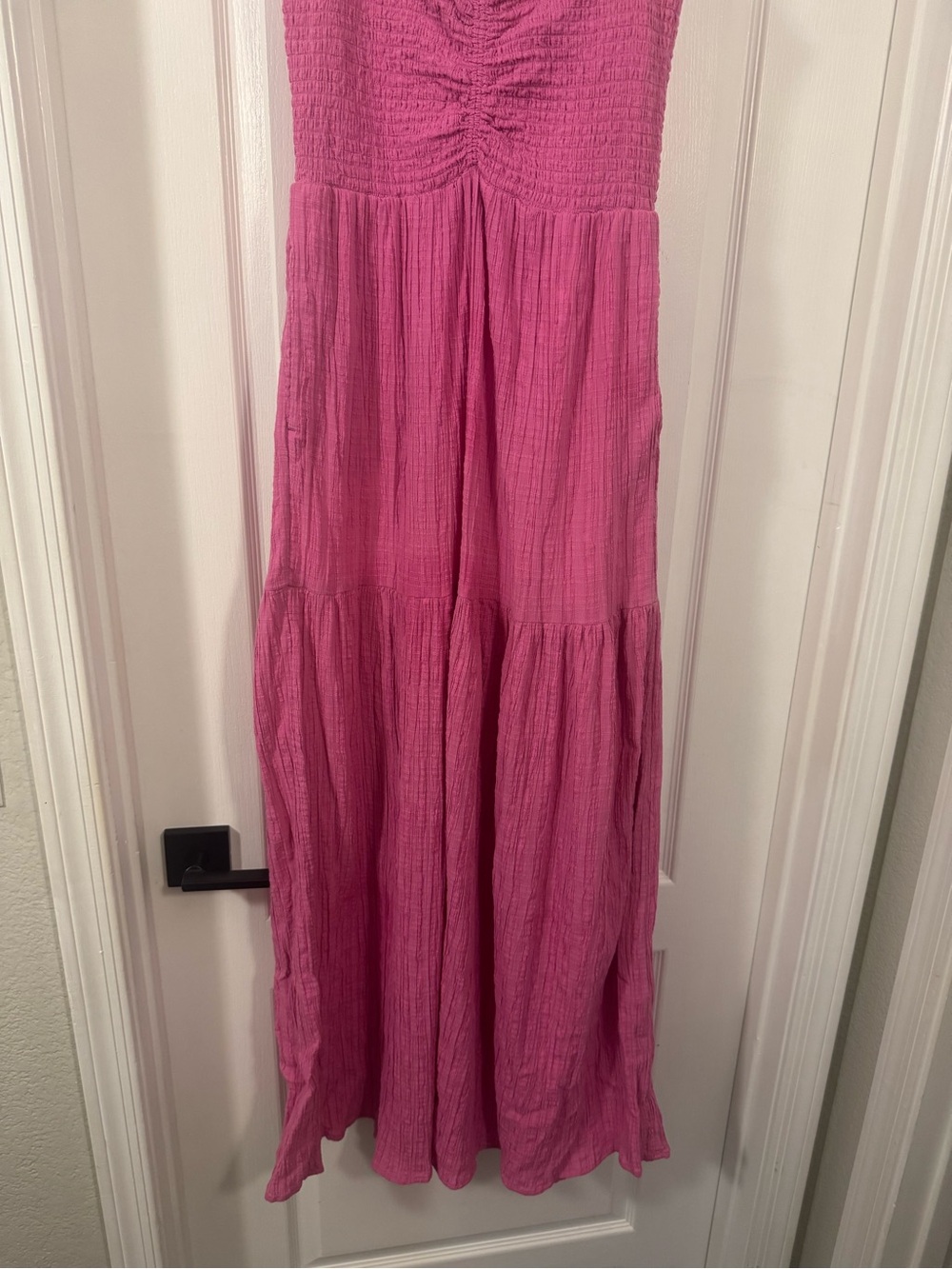 L Space Mallorca Pink Smocked Tiered Maxi Dress - Picture 11 of 15